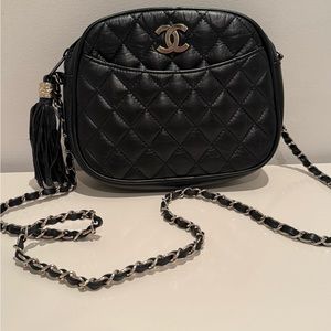 Chanel Vintage Quilted Tassel Crossbody Bag